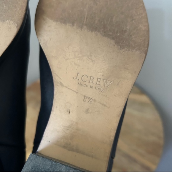 J. Crew Chelsea Boots Black Leather Pointed Toe Ankle Booties Sz 8.5 - Picture 10 of 13